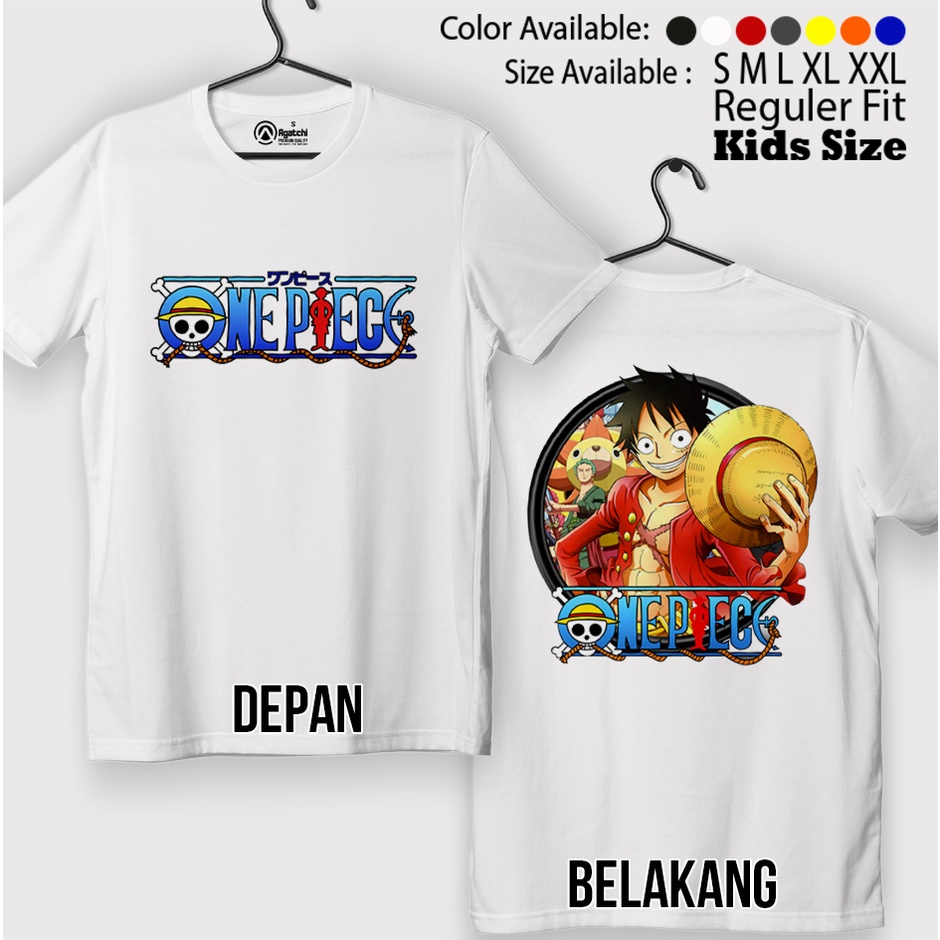 Baju Kaos Atasan Anak Laki-Laki Agatchi Motif One Piece Prime