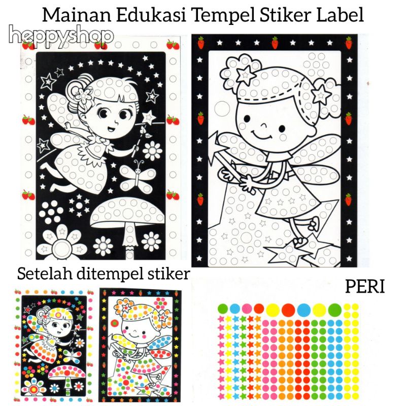 Mainan Edukasi Tempel Stiker Label, Stiker DIY