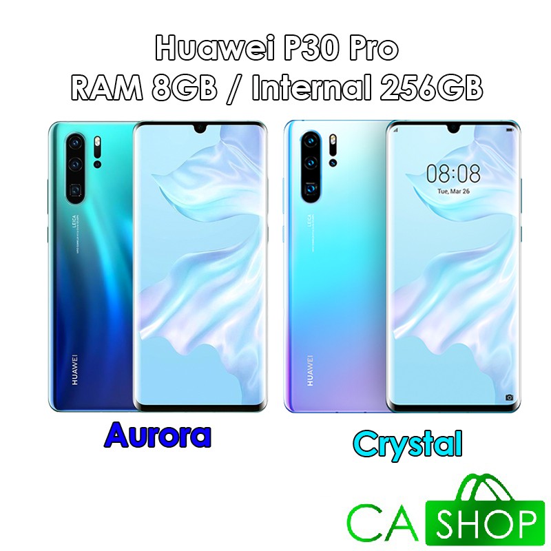 Huawei P30 Pro - 8GB 256GB (8/256) - Aurora / Crystal - Baru NEW - Resmi