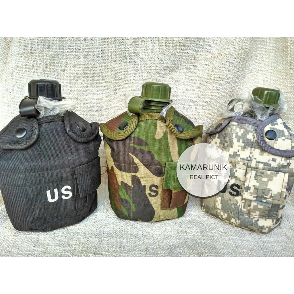 New Item! MILITARY BOTTLE US ARMY TACTICAL, BOTOL MINUM US MILITER ARMY VEPLES Baru!