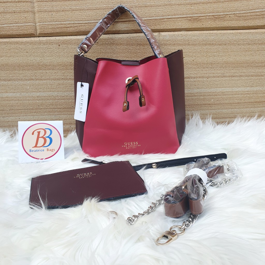Tas Guess Pink Maroon Sale