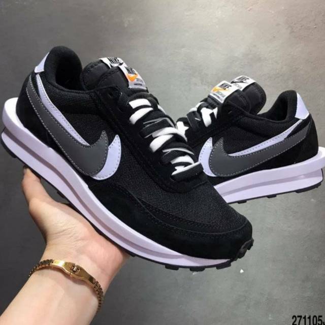 sacai x ldv waffle black white