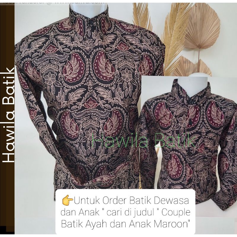 Kain Batik Katun Premium Maroon