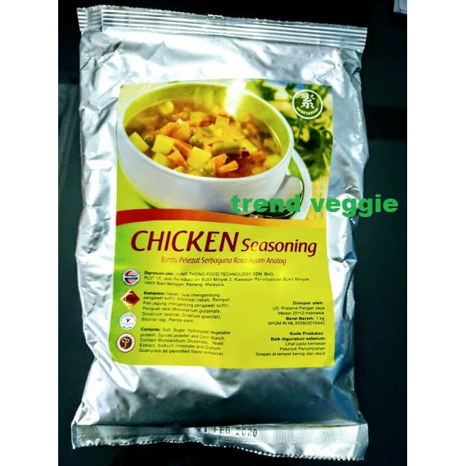 

PRODUK TERBARU - BUMBU PELEZAT SERBAGUNA RASA AYAM VEGETARIAN 1 KG