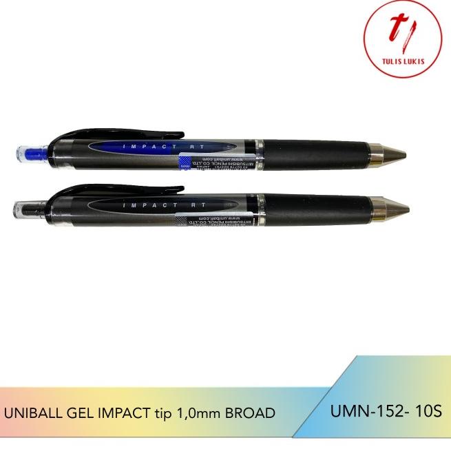 

☊ UNIBALL GEL PEN IMPACT 1,0mm BROAD - UMN 152 10 - Hitam ►