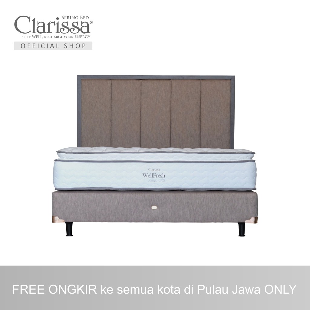 Clarissa Kasur Spring Bed Wellfresh Full Set 160x200 Cm Shopee Indonesia