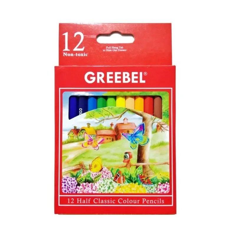 

PENSIL WARNA GREEBEL 12 WARNA PENDEK