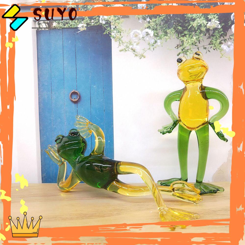 Suyo Miniatur Katak Bahan Kaca Handmade Untuk Dekorasi Taman Peri