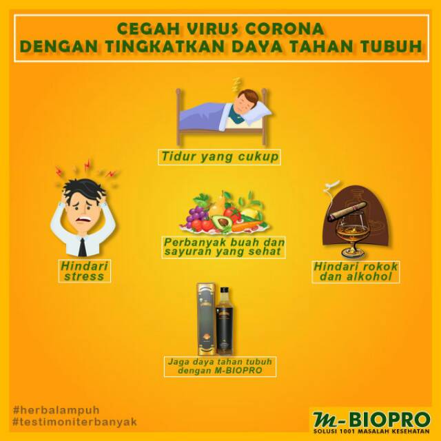 

Vitamin Cegah Corona anti corona daya tahan tubuh kuat imunitas sehat anti virus M Biopro