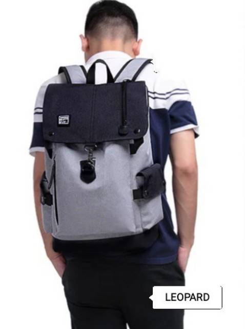 Tas ransel Sekolah backpack canvas - tas pria