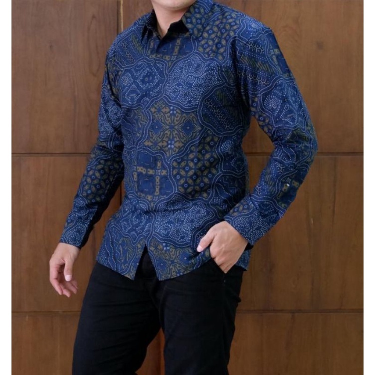 Batik sekarjagad biru katun halus furing