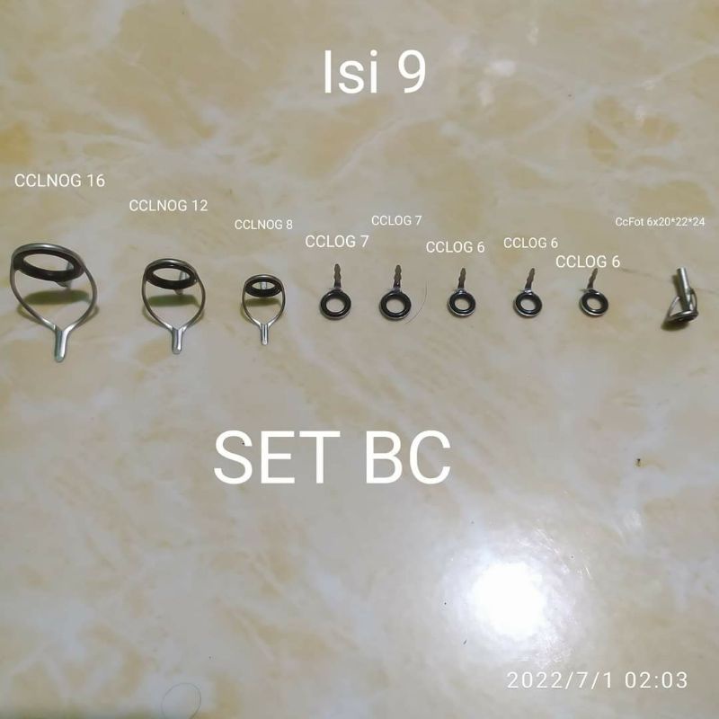 RING GUIDES FUJI SET BC ORIGINAL SET CASTING