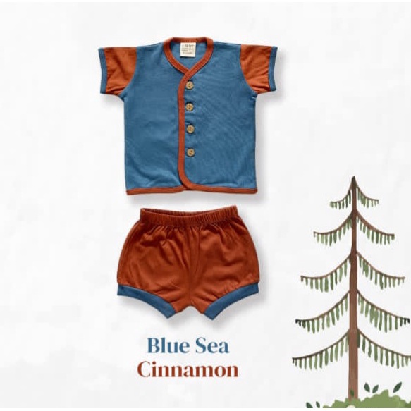 Libby comfy set pendek kombinasi earth colors series