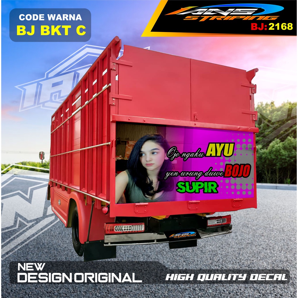 STICKER VARIASI BAK BELAKANG TRUK DINA / STIKER DECAL PINTU BELAKANG TRUK OMPLONG / STICKER DECAL BAK BELAKANG TRUK HINO / STIKER DECAL PINTU BELAKANG TRUK