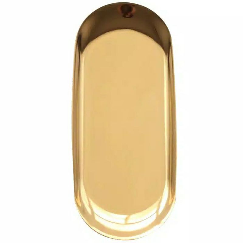 SALE Gold plate/Plate/piring multifungsi furniture dekorasi asesoris medium-oval medium ukuran 23cm