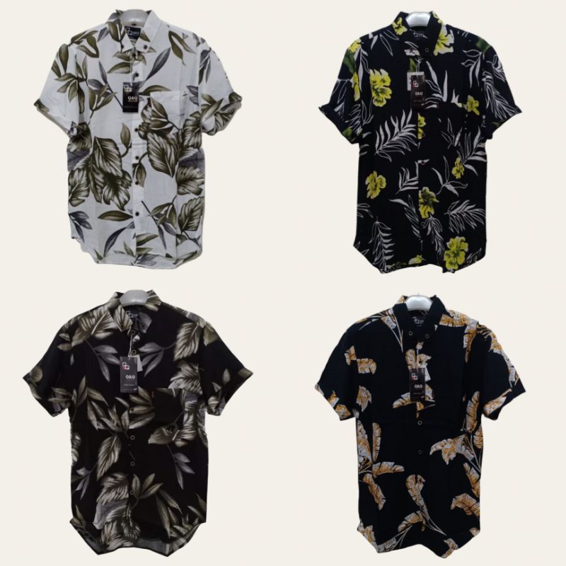 KEMEJA PRIA - KEMEJA LENGAN PENDEK - KEMEJA MOTIF BUNGA - KEMEJA PANTAI ORIGINAL PREMIUM - KEMEJA SU