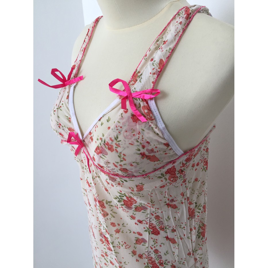 Sexy Lingerie Dress / Seserahan Transparan Seksi Cantik Floral Import