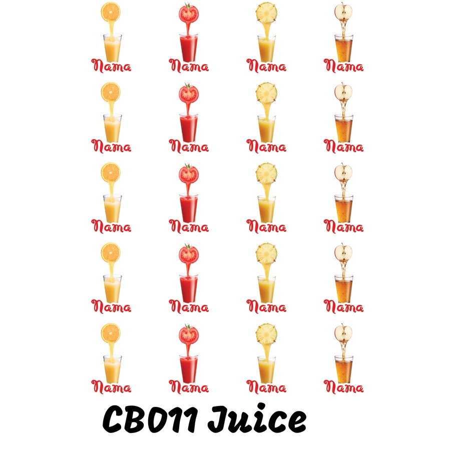 

Sticker Nama Cutting Label Waterproof Tahan Air Juice Mix (CB011)