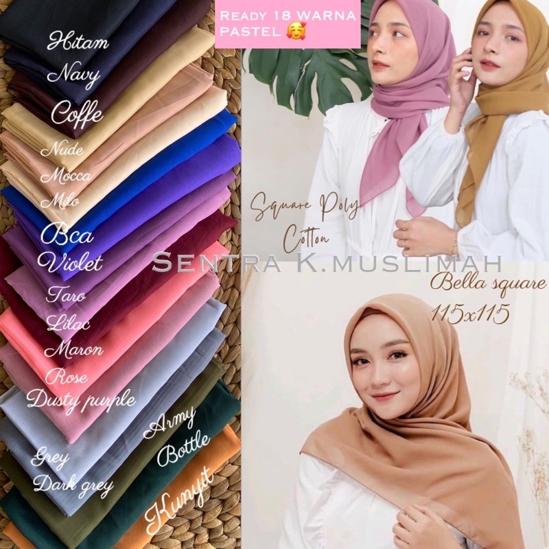 JILBAB SEGIEMPAT BELLA SQUARE