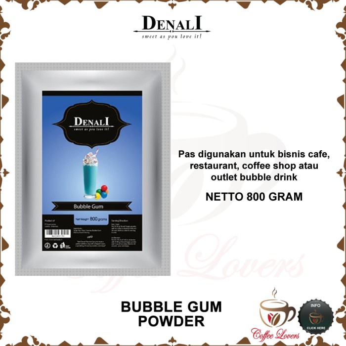 

DENALI FRAPPE POWDER BUBBLE GUM POWDER MINUMAN BUBUK RASA BUBBLE GUM BEST DEAL