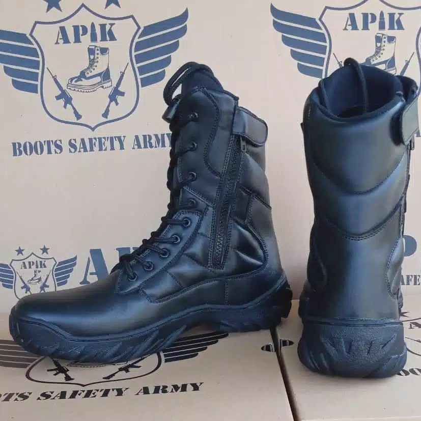 SEPATU PDL MUCLE APIK KULIT SAPI ASLI SEPATU PDL TNI POLRI SECURITY SATPAM SEPATU BOOTS PRIA WANITA