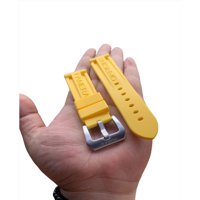 Strap Tali Jam Tangan Panerai Rubber kuning Lumited sangat