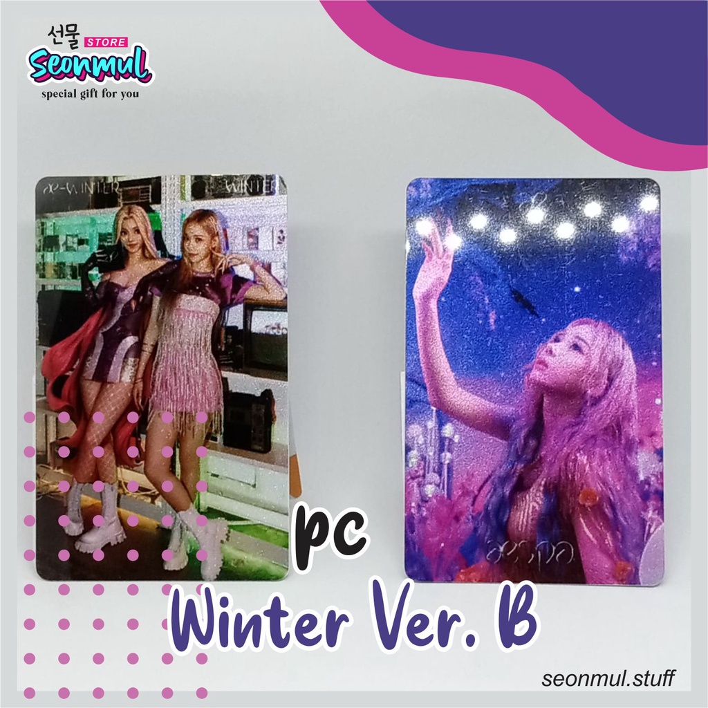 TERMURAH!!! READY STOCK PHOTOCARD AESPA BLACK MAMBA (Winter Versi B)