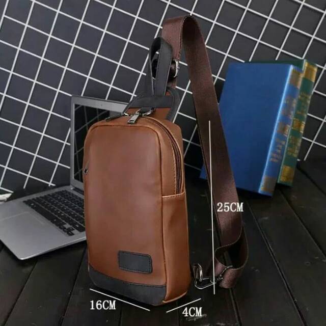 NEW Sling bag pria tas selempang pria kulit import