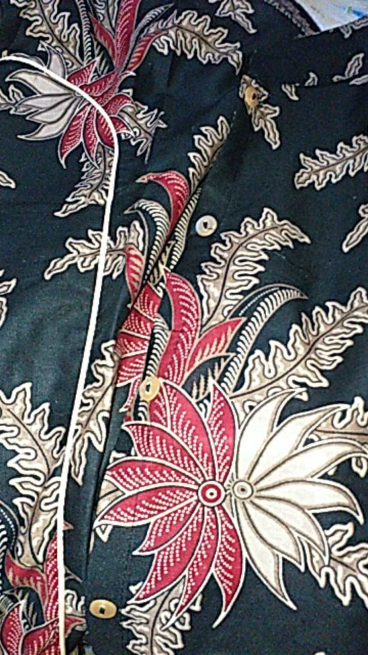 Tey-17 Batik Wanita Asj Sa Hrb026 Kenongo Kemeja Tosca Pendek