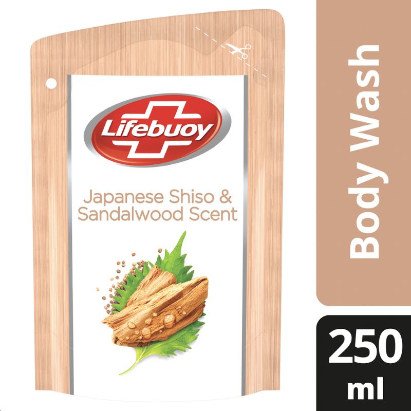 LIFEBUOY SABUN MANDI CAIR ANTIBACTERIAL JAPANESE SHISO & SANDALWOOD SCENT 250ML