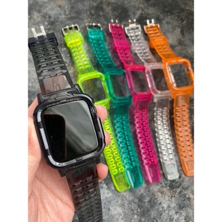 GLACIER STRAP IWATCH (SERIES 1 - 7 / SE ) STRAP TRANSPARAN COLOUR 19 WARNA ALL SERIES IWATCH ! HOT PRODUCT ! NEW COLOUR 2TONE COLOUR