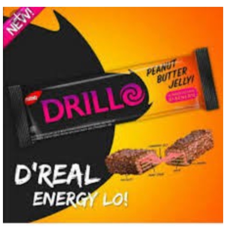 Nabati Drillo Peanut Butter Jelly - Netto 17 gram