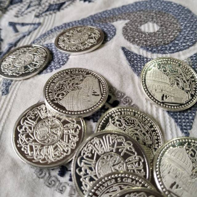 1.6 Dirham Shalawat 1/25 Uqiyah, Koin Silver 5 Gram Sala Workshop 999