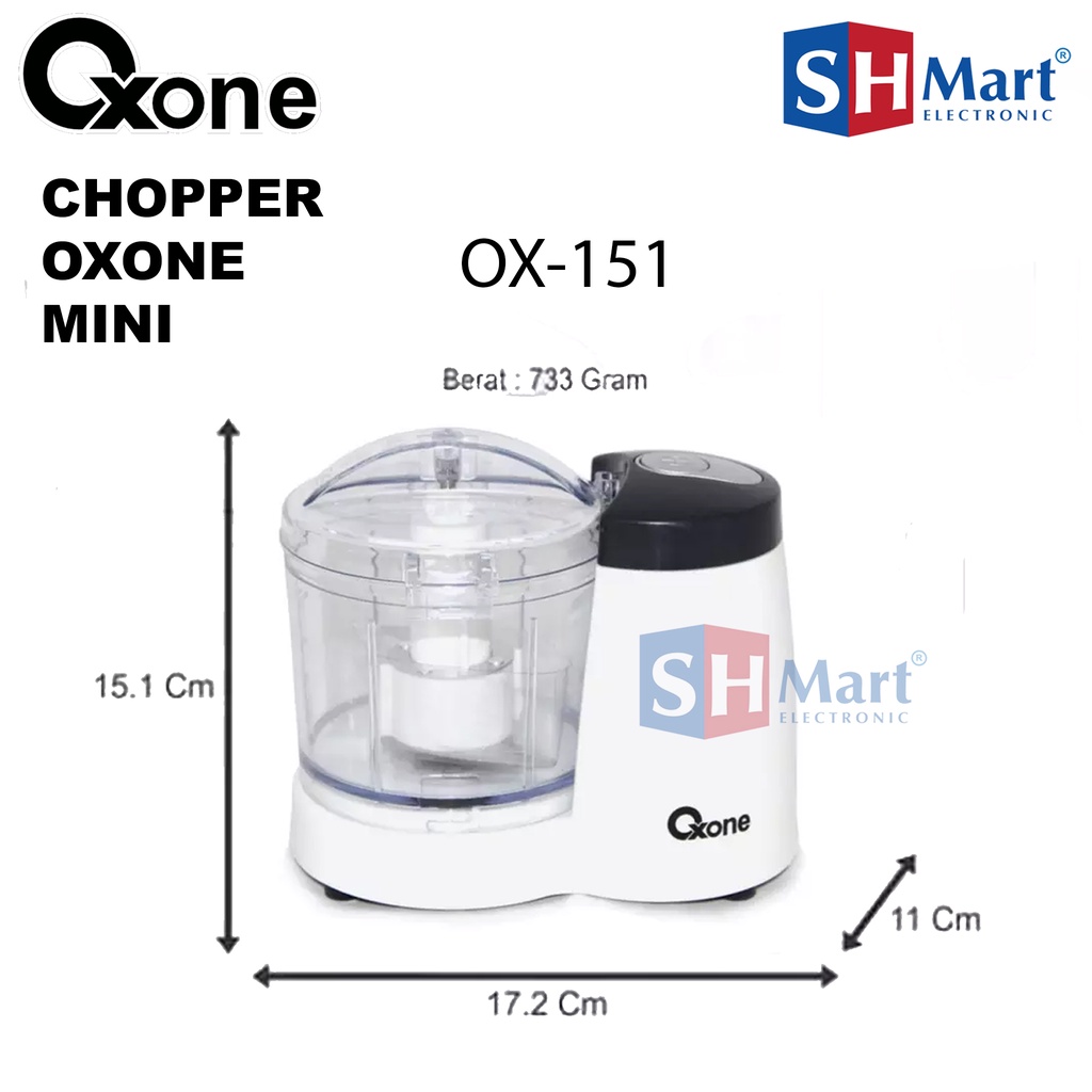 OXONE ECO MINI CHOPPER PENGGILING DAGING OX 151 OX-151 KAPASITAS 350 ML GARANSI RESMI OXONE