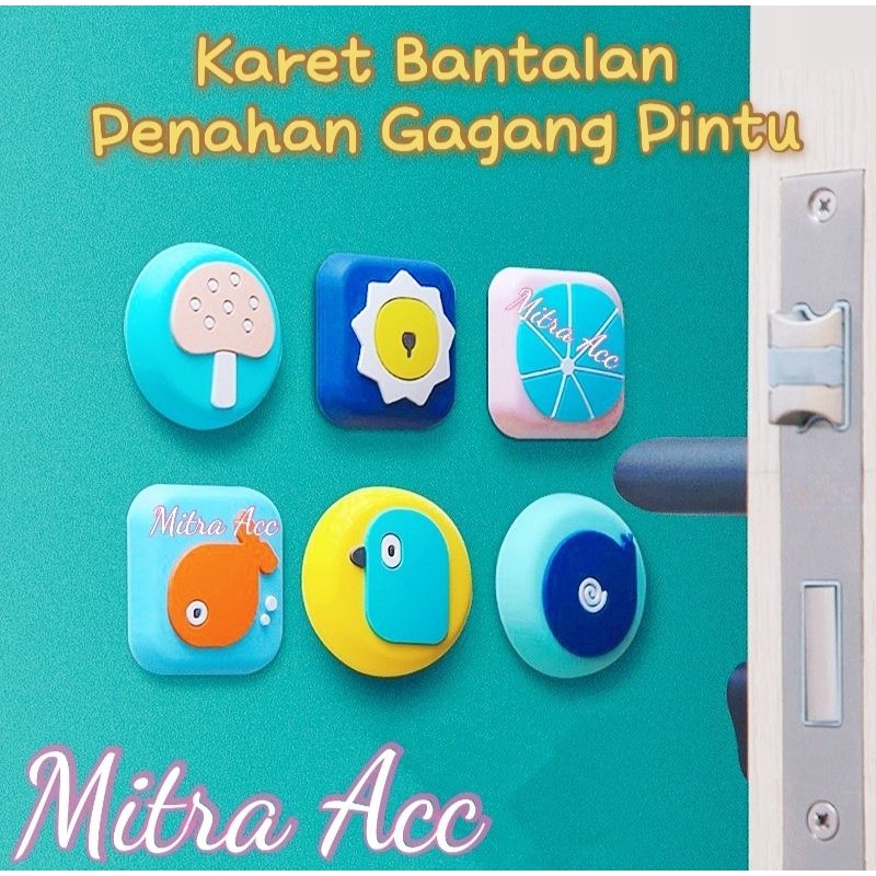 Karet Pengaman Pintu Motif Karakter / Bantalan Penahan Gagang Pintu