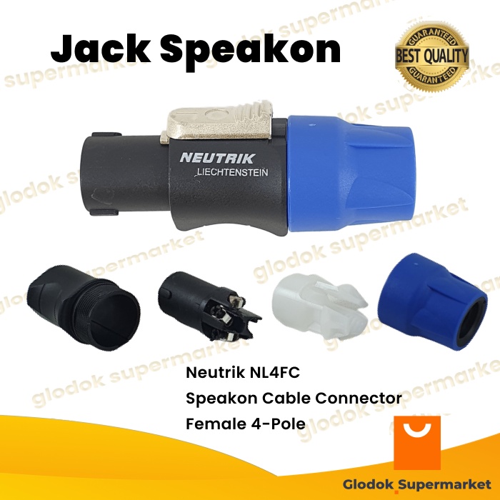 Jack Speakon Neutrik Cable Connector NL4FC Spikon Female