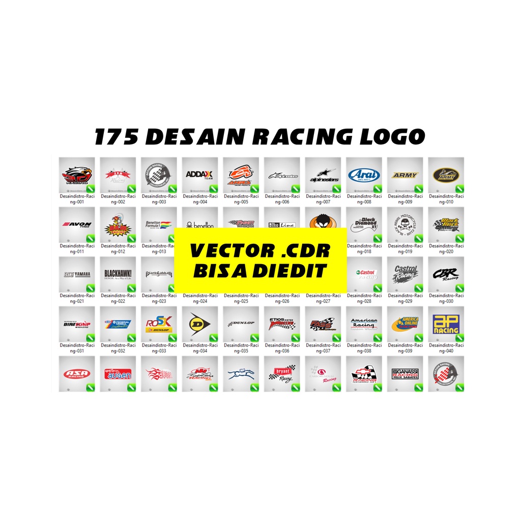 175 DESAIN RACING LOGO VECTOR
