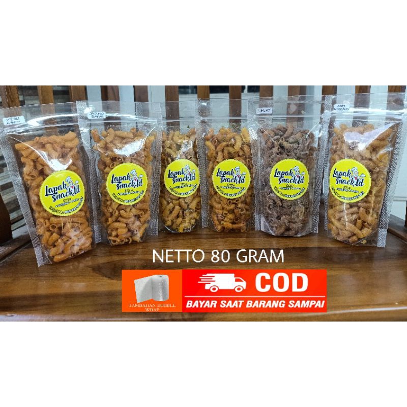 

Makaroni / Makaroni Lapak Snack Kemasan 80 Gram ( BELI 10 GRATIS 1 BEBAS PILIH RASA )