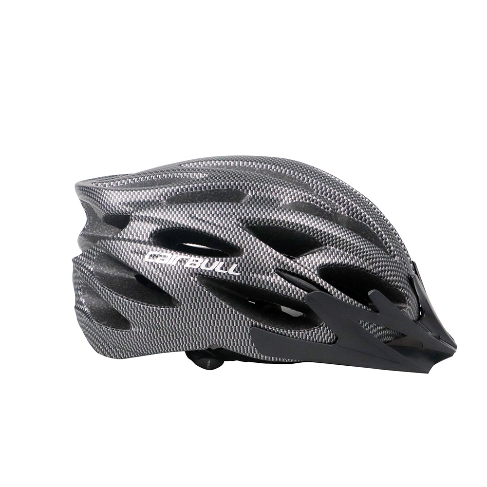 Helm Sepeda Powermeter MTB Breathable Cycling Helmet Visor Removable Lens - CB26 - J5SE05CN Carbon