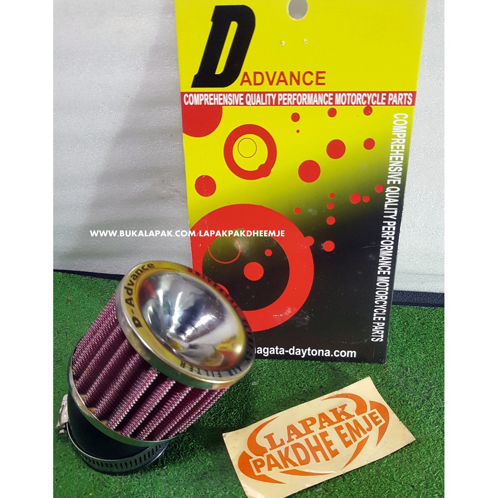 FILTER CARBU 28 MM PE 28 MODEL BENGKOK D ADVANCE ORIGINAL CHROME RED FILTER PE 28 LAPAK PA