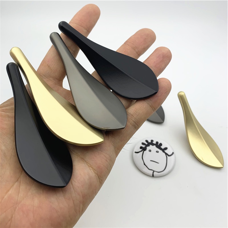Handle Lemari Gagang Pintu Lemari Tarikan Pintu Minimalis Knob Handle Door Cabinet Leaf Gold 1 PC