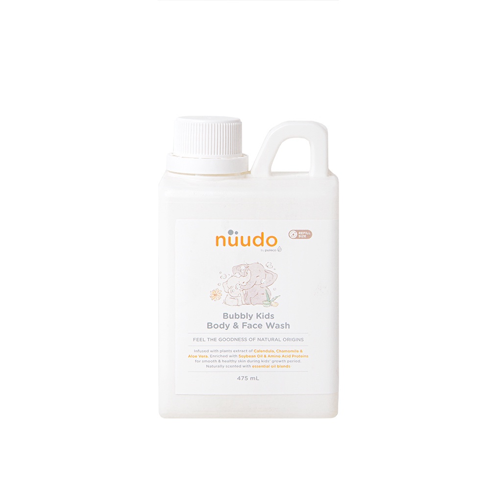 Nuudo Bubbly Kids Body &amp; Face Wash Sabun Mandi 475ml