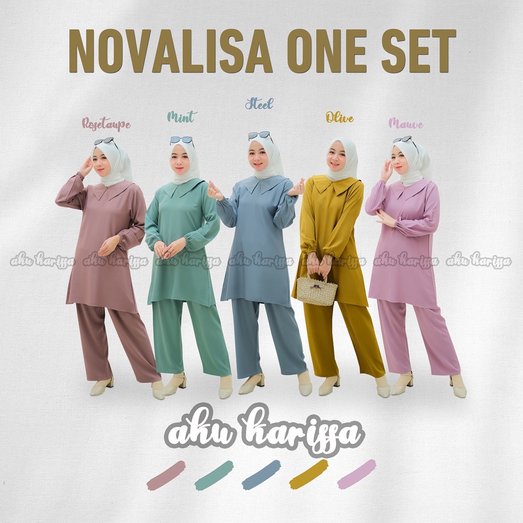 Novalisa One Set Ori Aku Karissa Bahan ITY Crepe