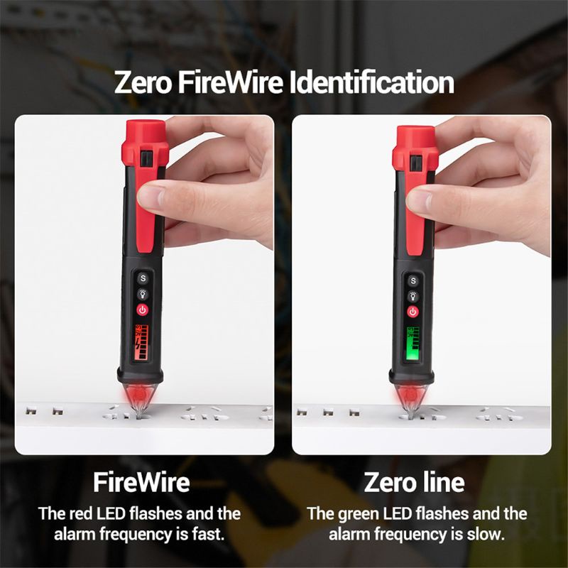 Btsg Pena Detektor Tegangan Live/Noll Wire Breakpoint Tester Dengan Senter Untuk Rumah