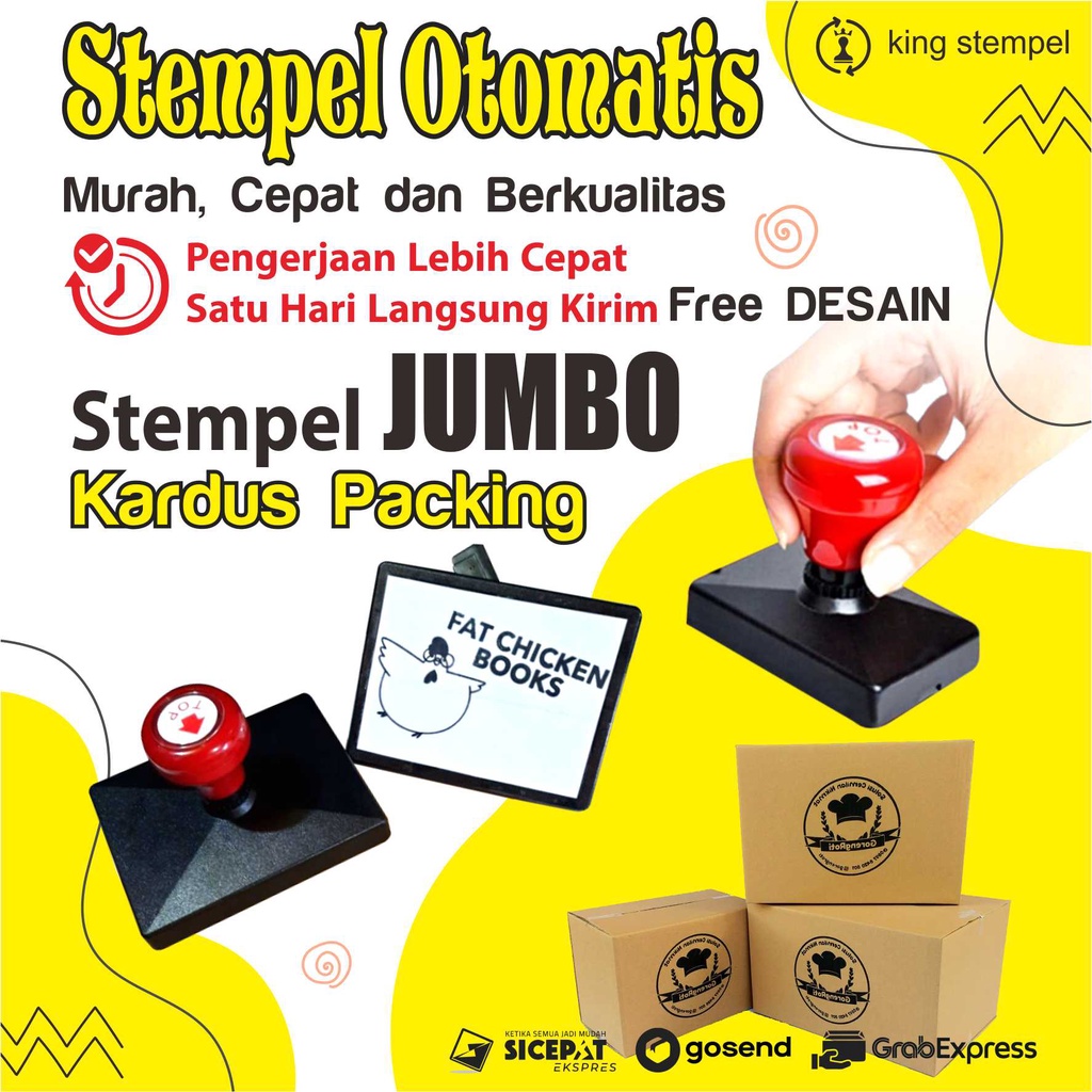 

Stempel Otomatis Ukuran Besar/Jumbo/Stempel Kardus