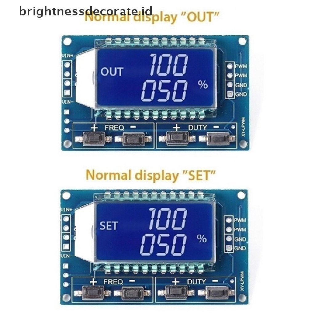 Generator Sinyal Frekuensi Pwm 3.3v-30v Adjustable Dengan Layar Lcd