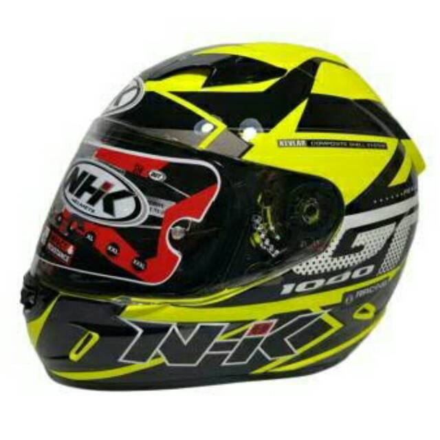 Helm NHK motogp GP 1000 GP1000 motif star yellow SL kuning