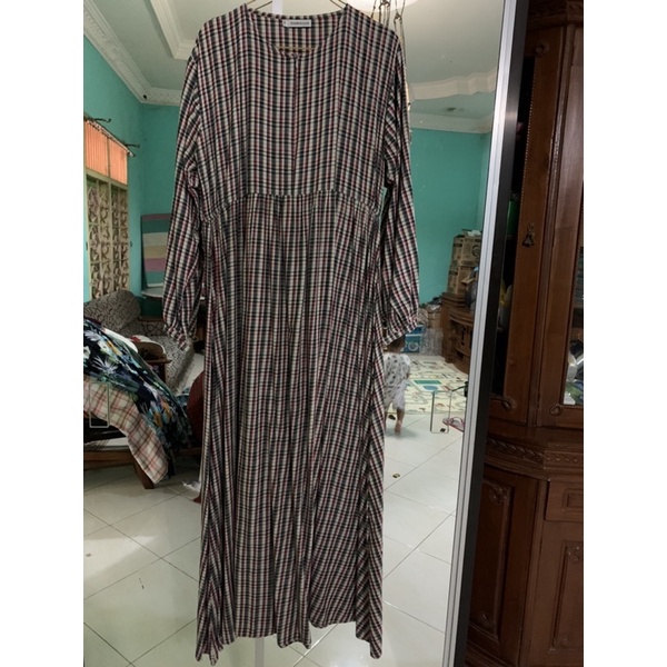 preloved || gamis flanel hijab kayunie