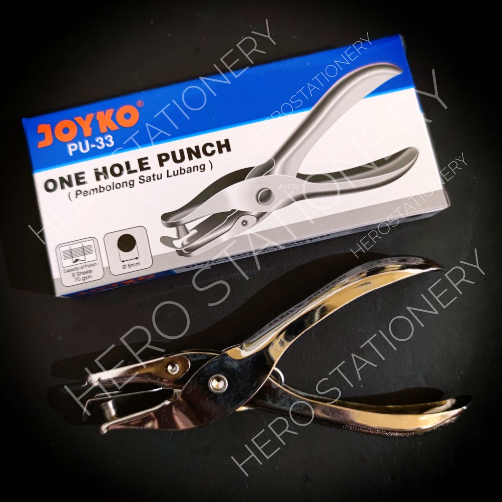 

Joyko one hole punch pembolong kertas metal satu lubang PU-34 PU-33