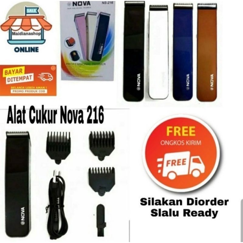 alat cukur elektrik nova ns-216 cukur rambut cukur kumis isi ulang